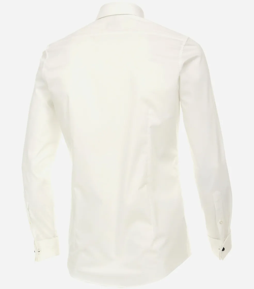 VENTI body fit overhemd, popeline, beige