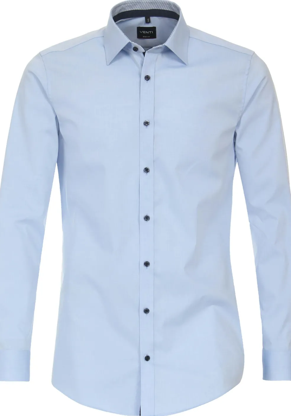 VENTI body fit overhemd, popeline, blauw