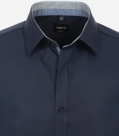 VENTI body fit overhemd, popeline, blauw
