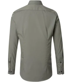 VENTI body fit overhemd, popeline, groen