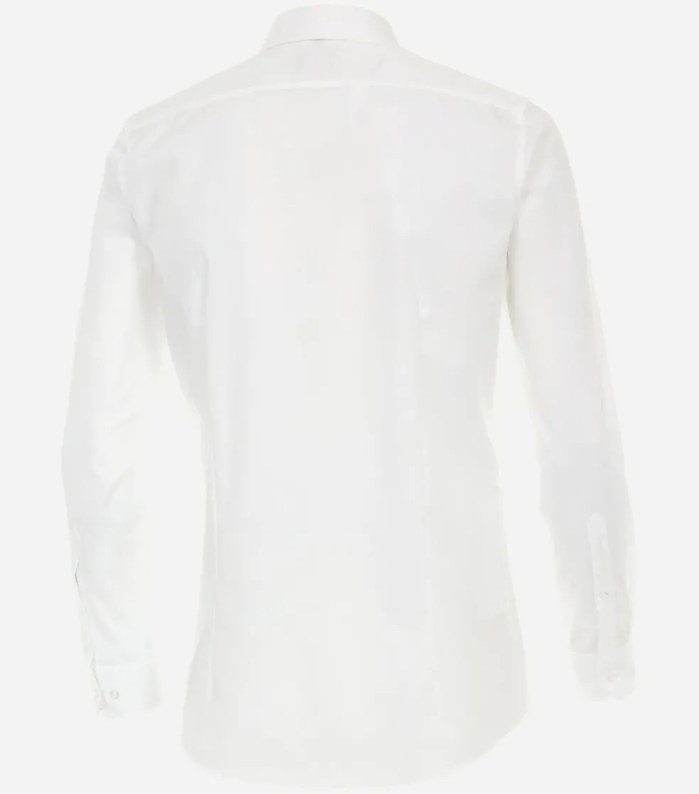 VENTI body fit overhemd, popeline, wit