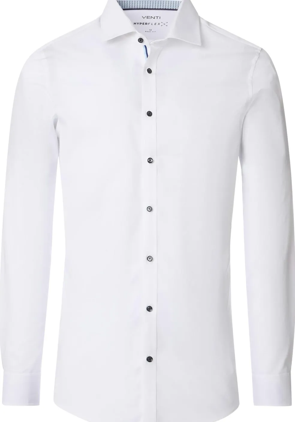 VENTI body fit overhemd, twill, wit
