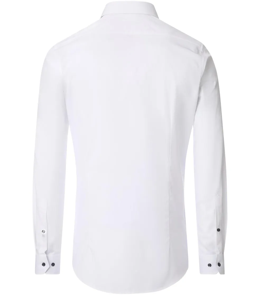 VENTI body fit overhemd, twill, wit