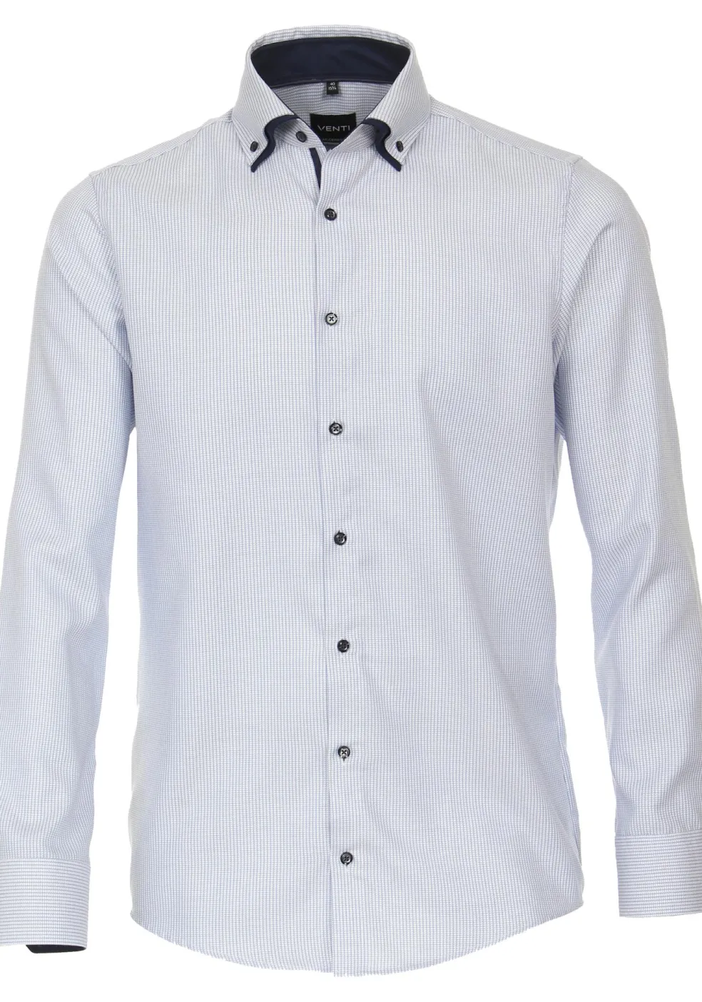VENTI modern fit overhemd, dobby, blauw