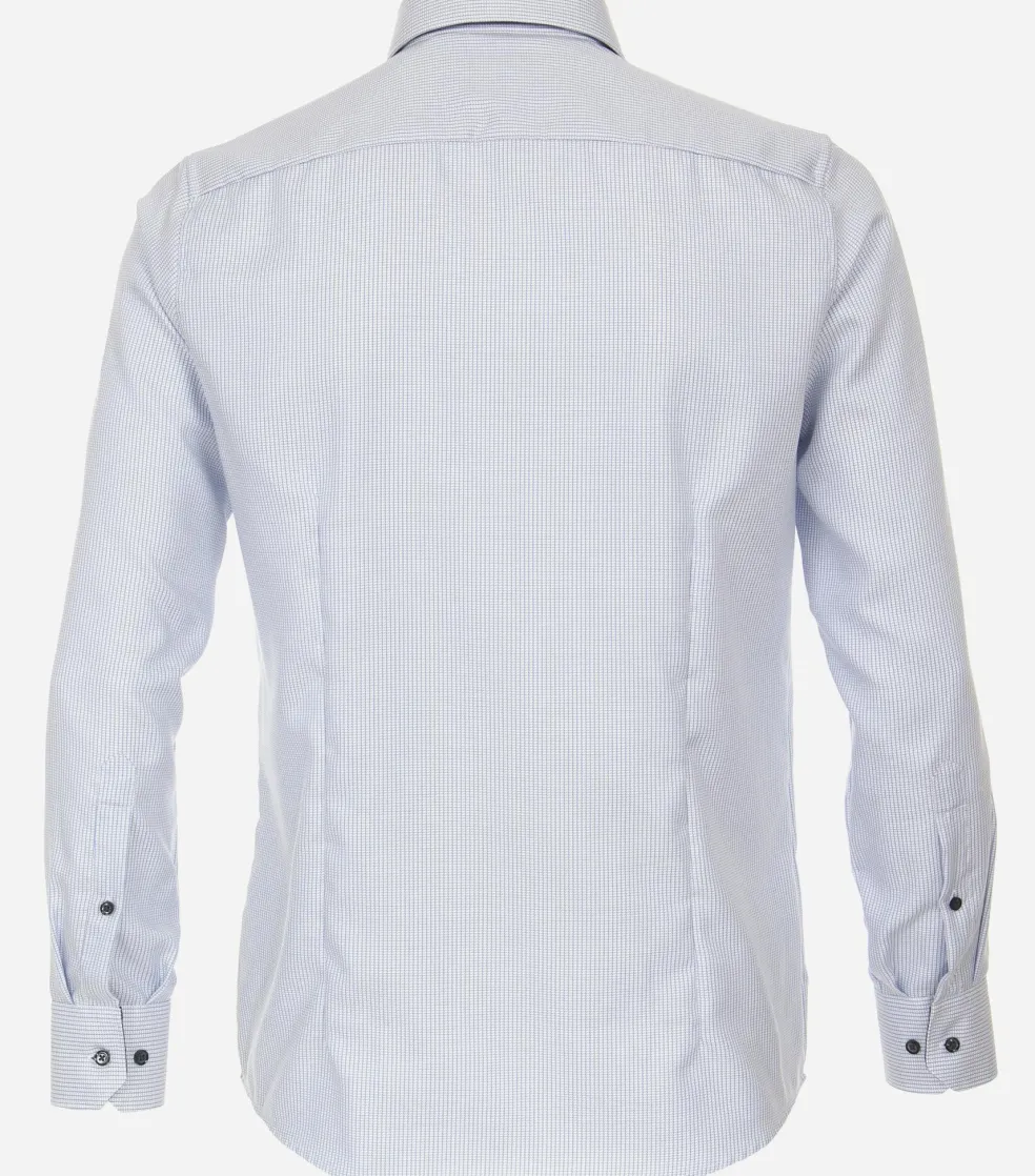 VENTI modern fit overhemd, dobby, blauw