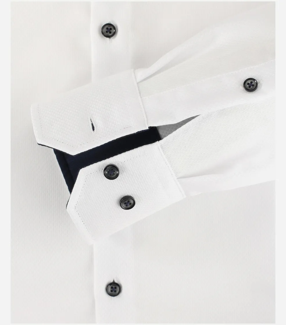 VENTI modern fit overhemd, dobby, wit