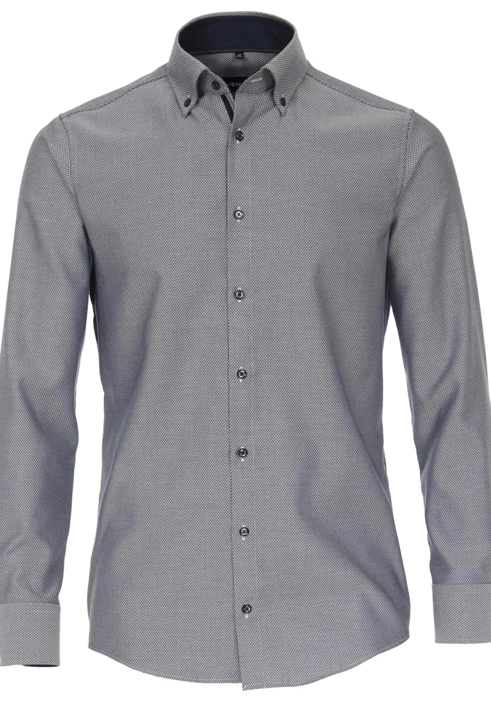 VENTI modern fit overhemd, dobby, blauw
