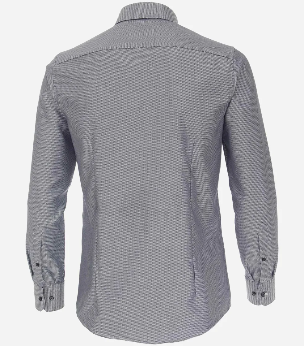 VENTI modern fit overhemd, dobby, blauw