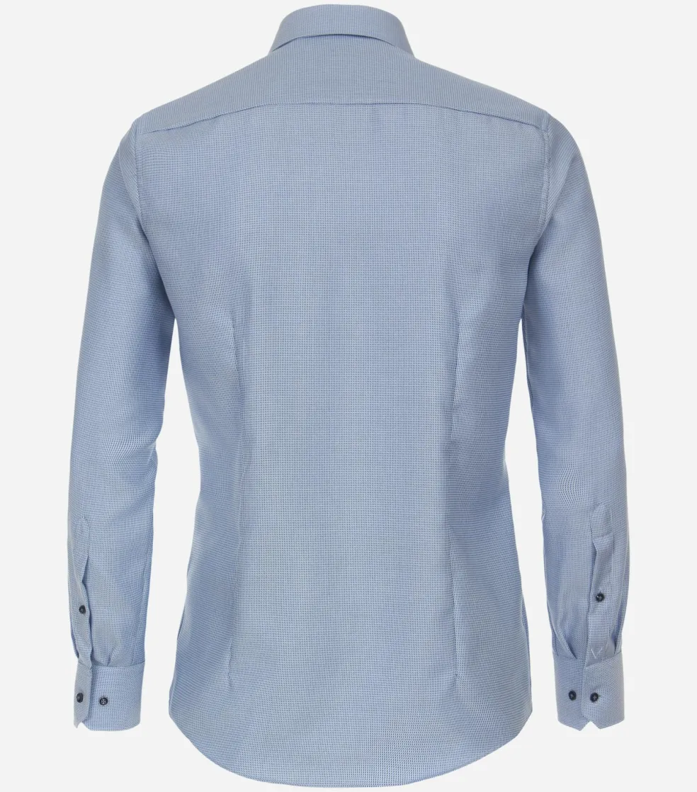 VENTI modern fit overhemd, dobby, blauw