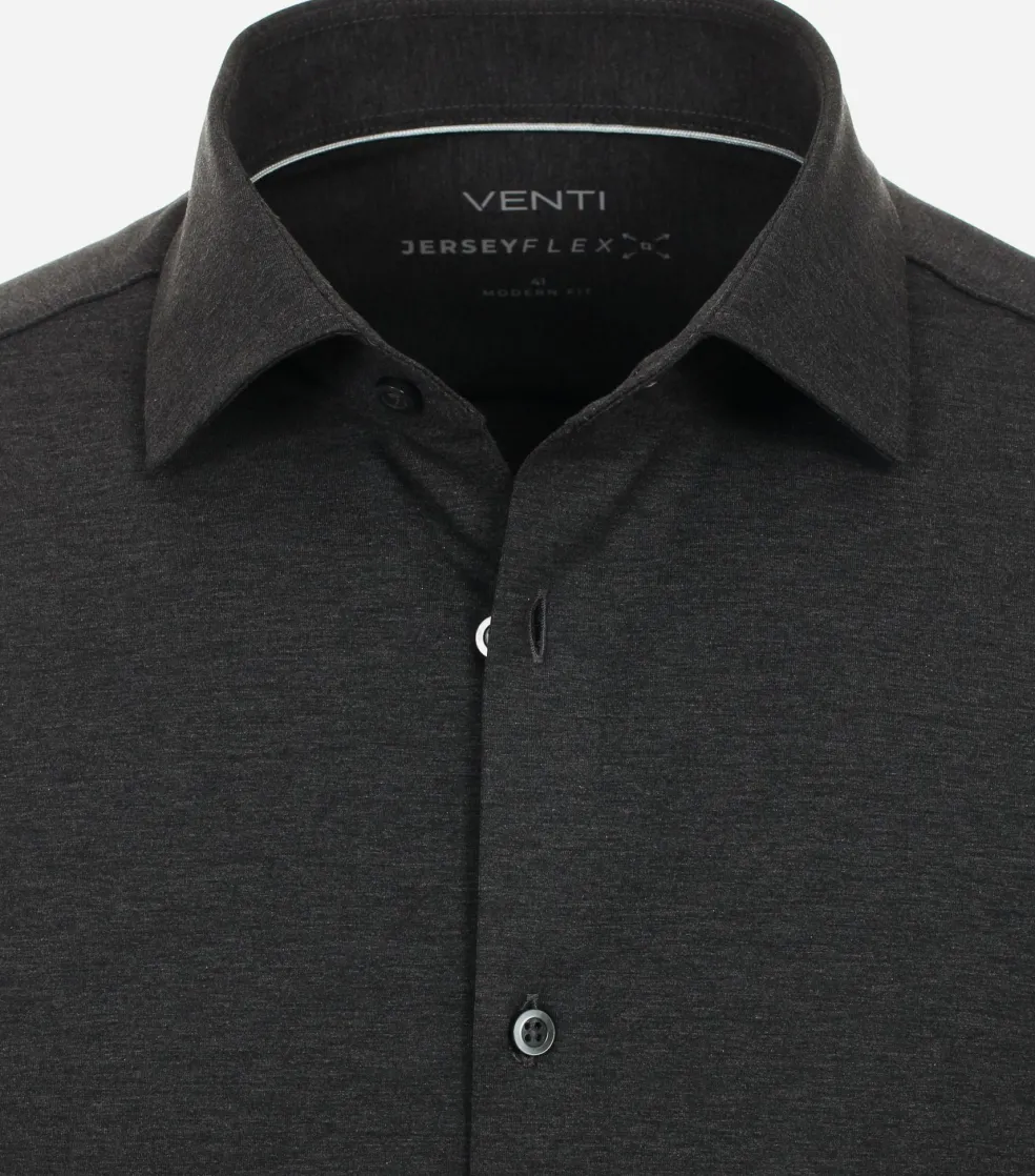 VENTI modern fit overhemd, jersey, antraciet