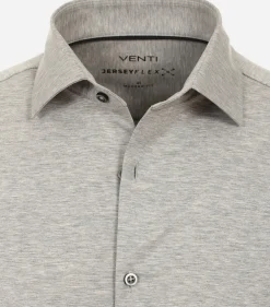 VENTI modern fit overhemd, jersey, grijs