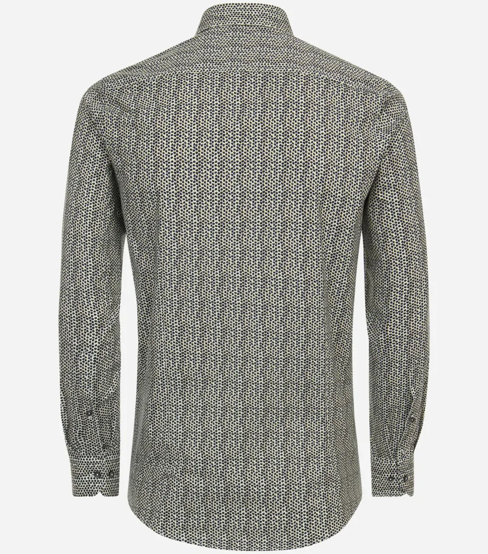 VENTI modern fit overhemd, jersey, groen dessin