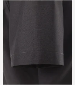 VENTI modern fit overhemd, korte mouw, popeline, grijs