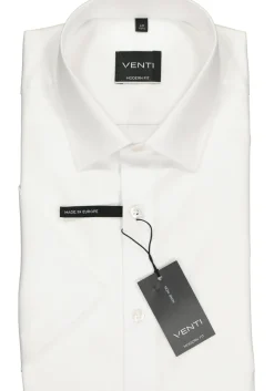 VENTI modern fit overhemd, korte mouw, wit