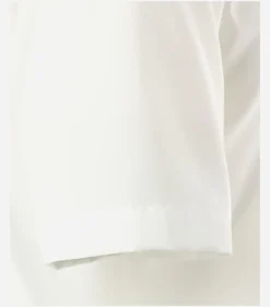 VENTI modern fit overhemd, korte mouw, popeline, beige
