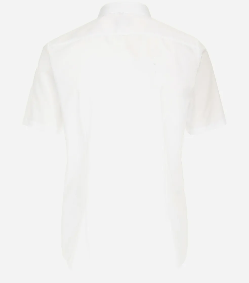 VENTI modern fit overhemd, korte mouw, popeline, wit