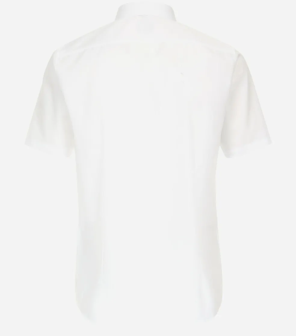 VENTI modern fit overhemd, korte mouw, popeline, wit