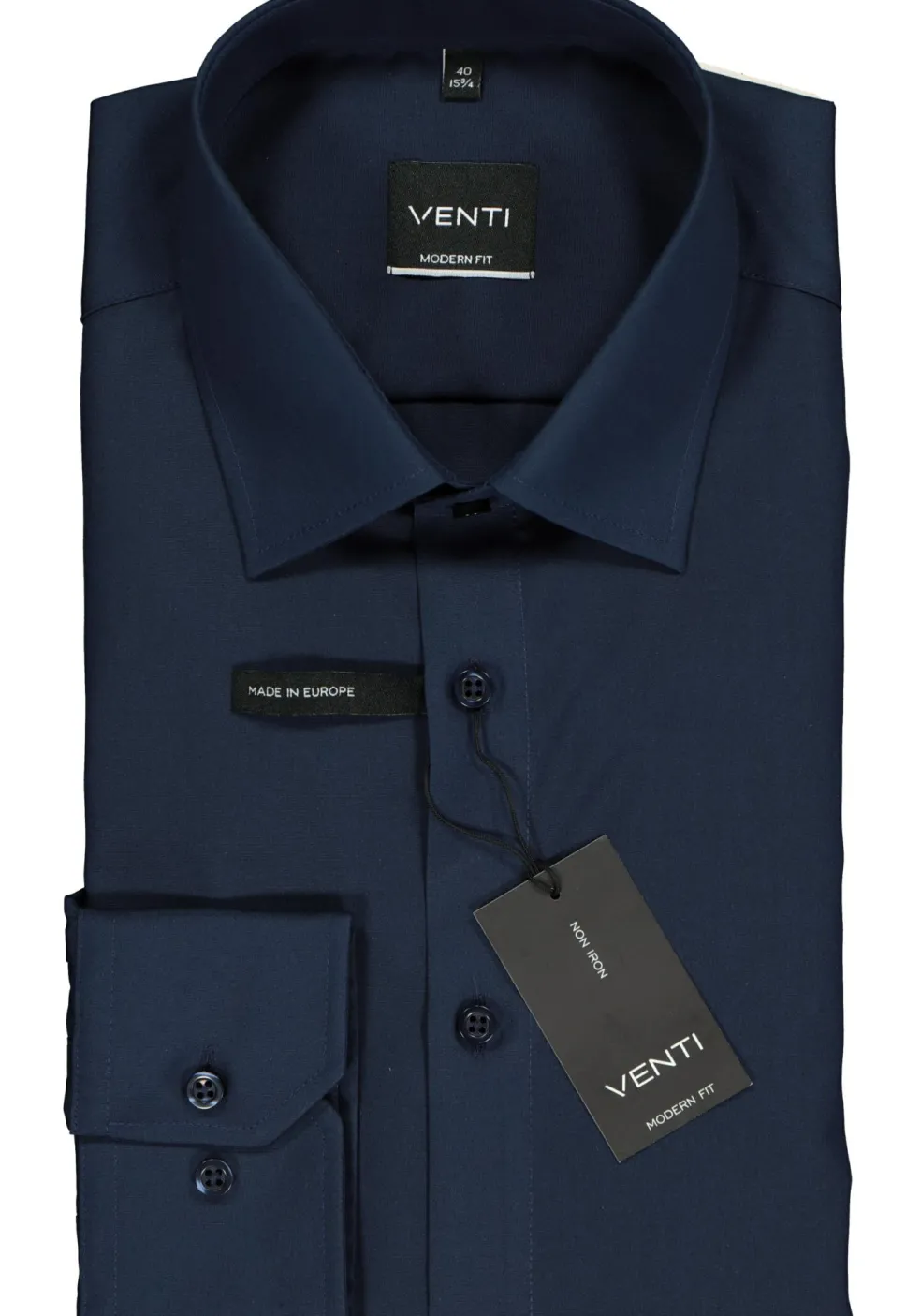 VENTI modern fit overhemd, marine blauw