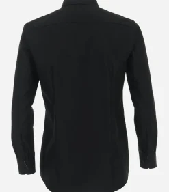 VENTI modern fit overhemd, mouwlengte 72 cm, popeline, zwart