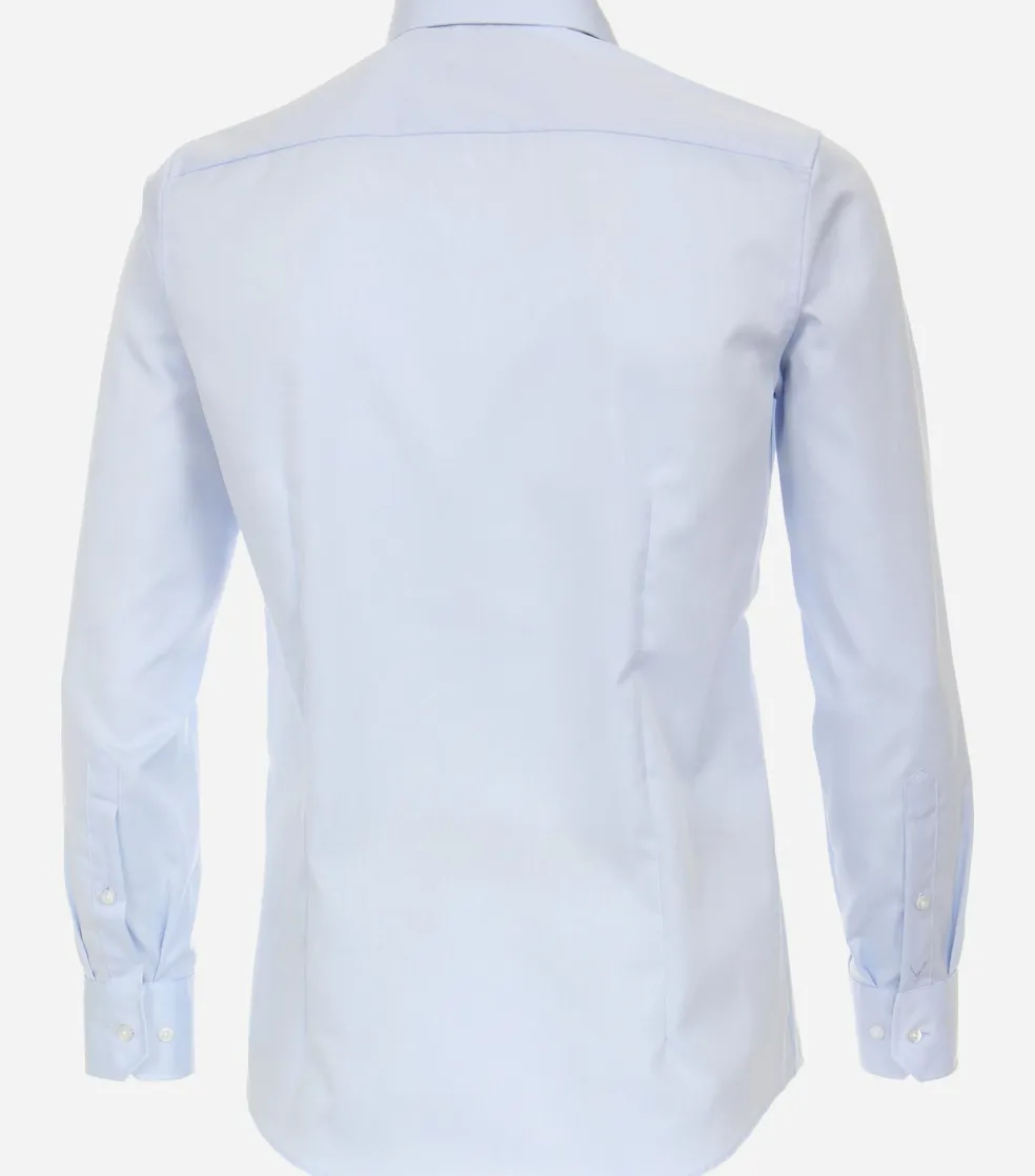 VENTI modern fit overhemd, mouwlengte 7, twill, blauw
