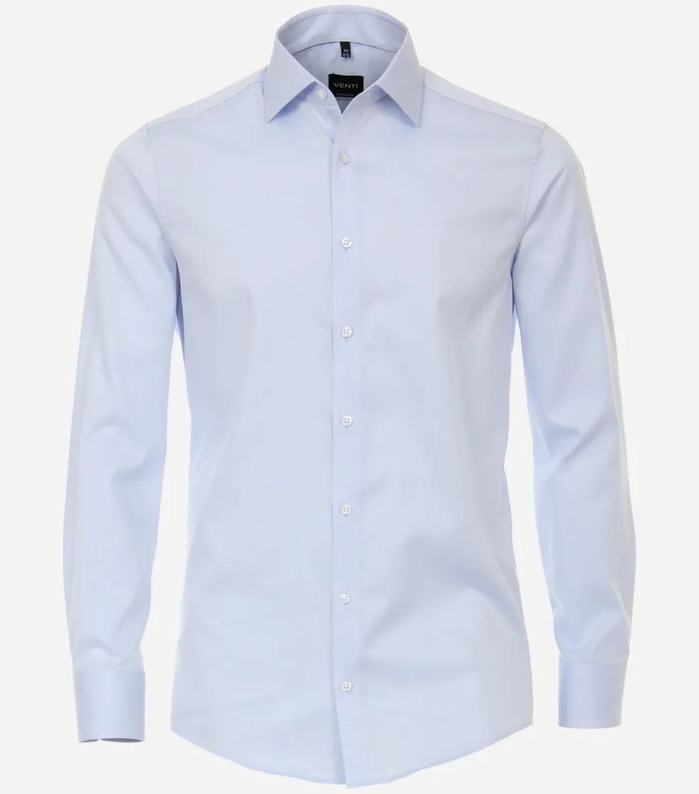 VENTI modern fit overhemd, mouwlengte 72 cm, twill, blauw