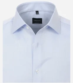 VENTI modern fit overhemd, mouwlengte 72 cm, twill, blauw