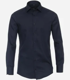 VENTI modern fit overhemd, mouwlengte 72 cm, twill, blauw