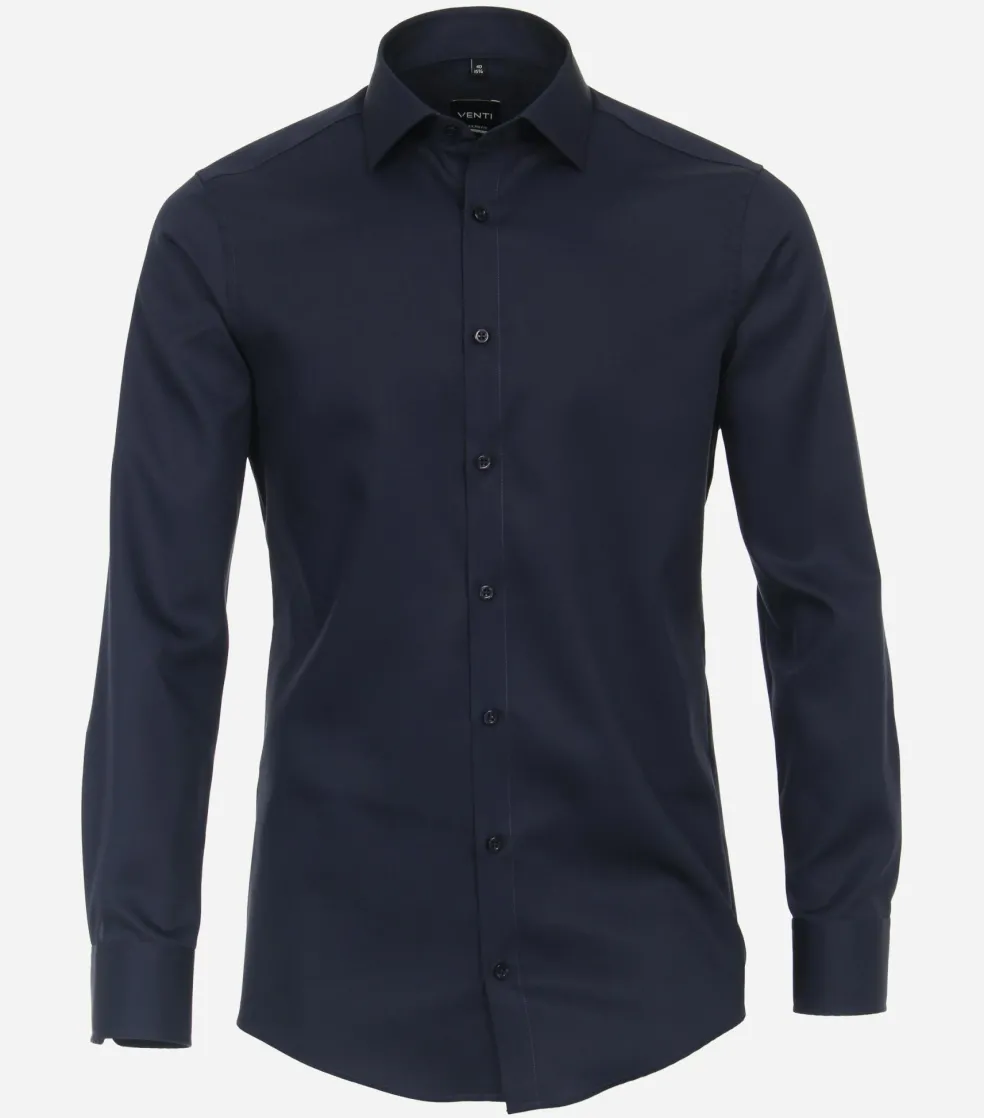 VENTI modern fit overhemd, mouwlengte 72 cm, twill, blauw