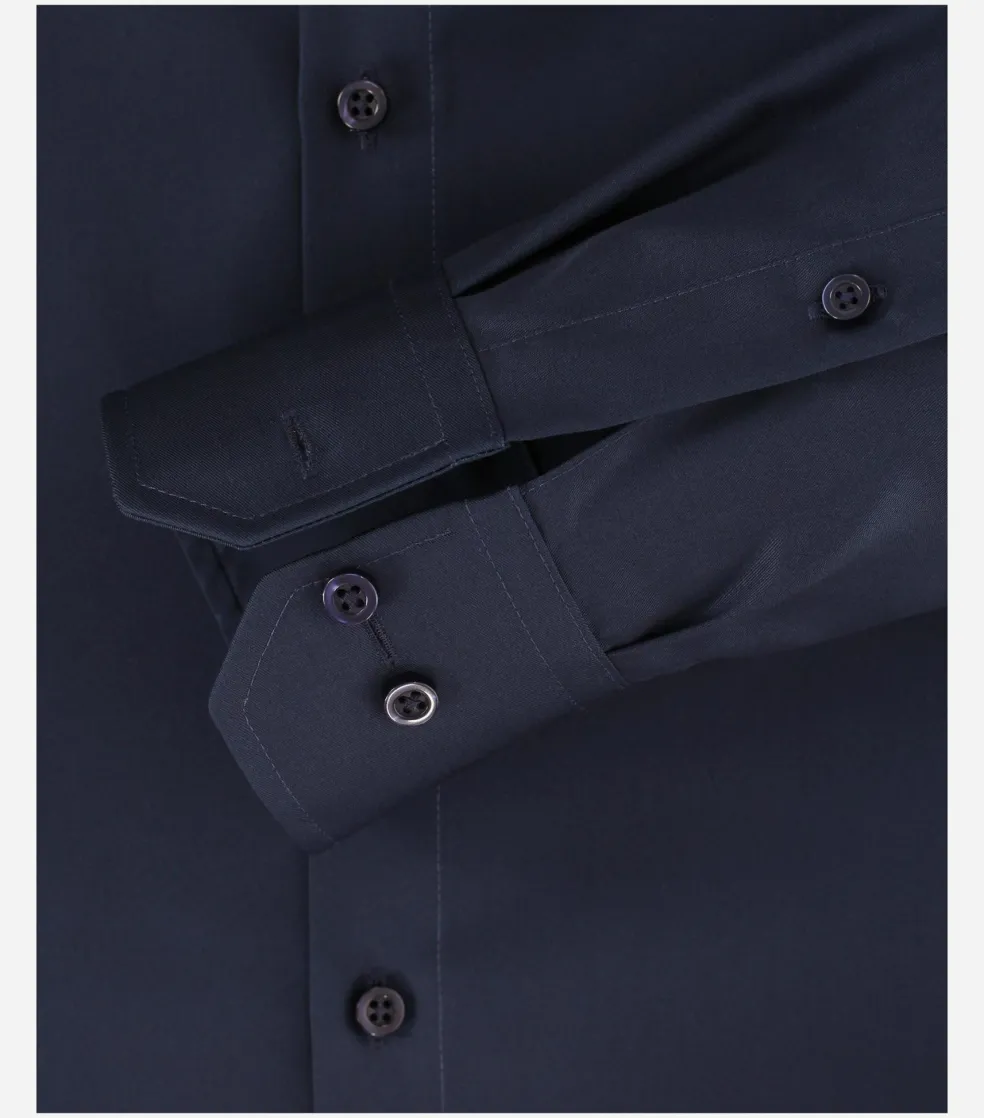 VENTI modern fit overhemd, mouwlengte 72 cm, twill, blauw