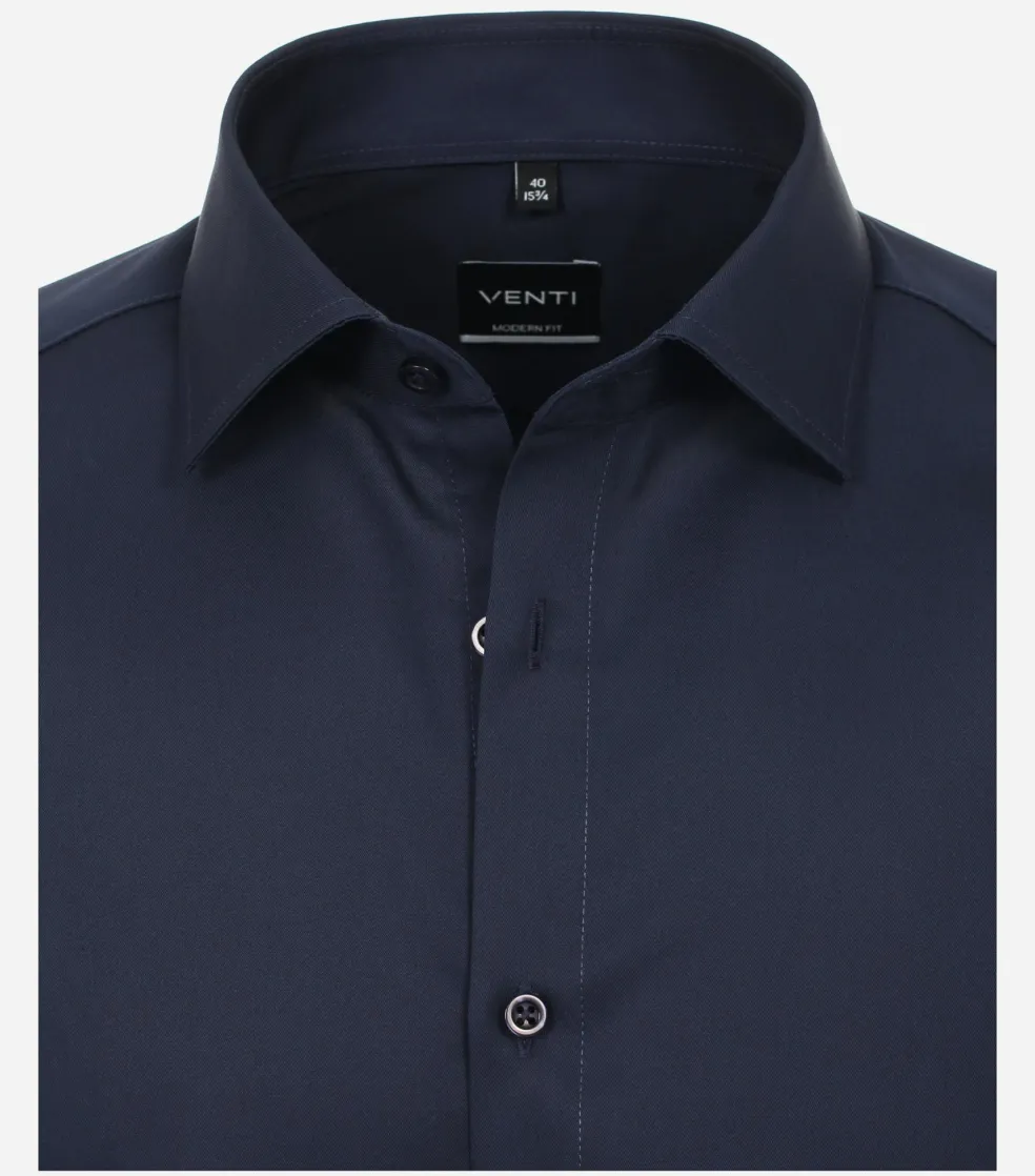 VENTI modern fit overhemd, mouwlengte 72 cm, twill, blauw