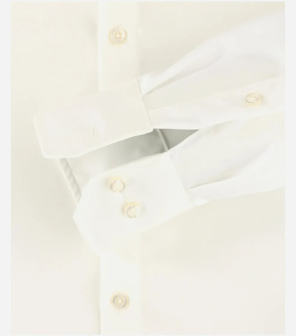 VENTI modern fit overhemd, mouwlengte 7, twill, beige