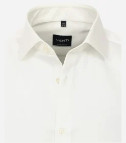 VENTI modern fit overhemd, mouwlengte 7, twill, beige