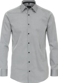 VENTI modern fit overhemd, popeline, grijs