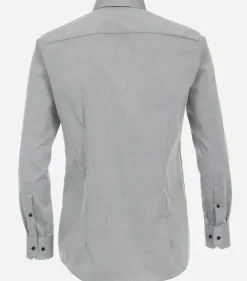 VENTI modern fit overhemd, popeline, grijs