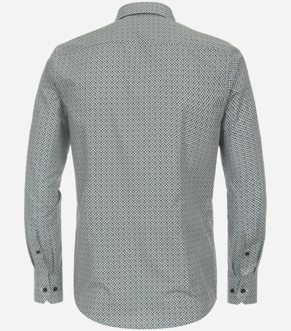 VENTI modern fit overhemd, popeline, groen dessin