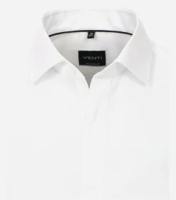 VENTI modern fit overhemd, popeline, wit met dubbele manchet