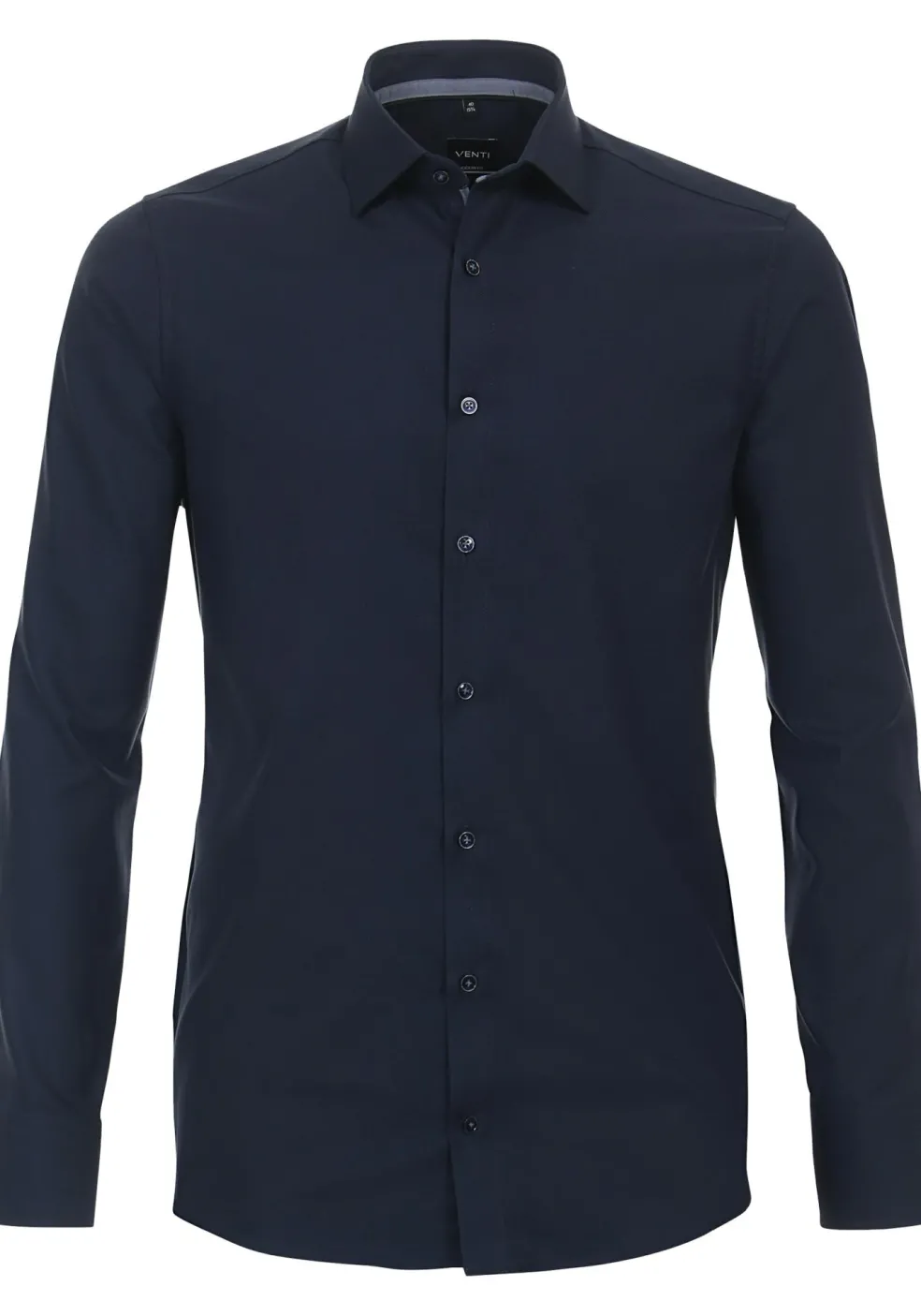 VENTI modern fit overhemd, structuur, blauw