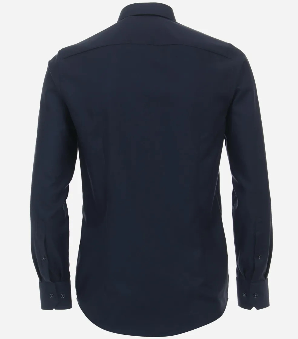 VENTI modern fit overhemd, structuur, blauw
