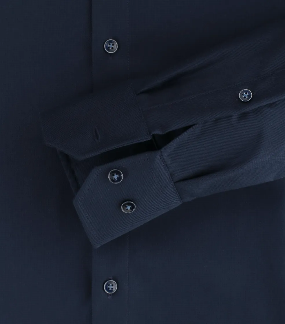 VENTI modern fit overhemd, structuur, blauw