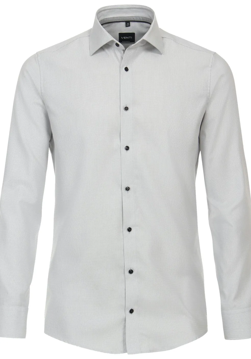 VENTI modern fit overhemd, structuur, grijs