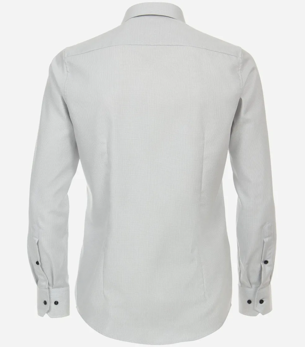 VENTI modern fit overhemd, structuur, grijs