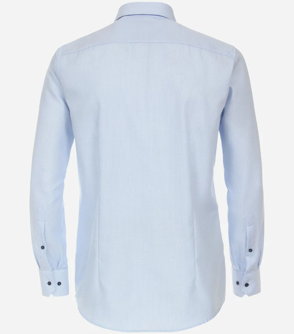VENTI modern fit overhemd, structuur, blauw