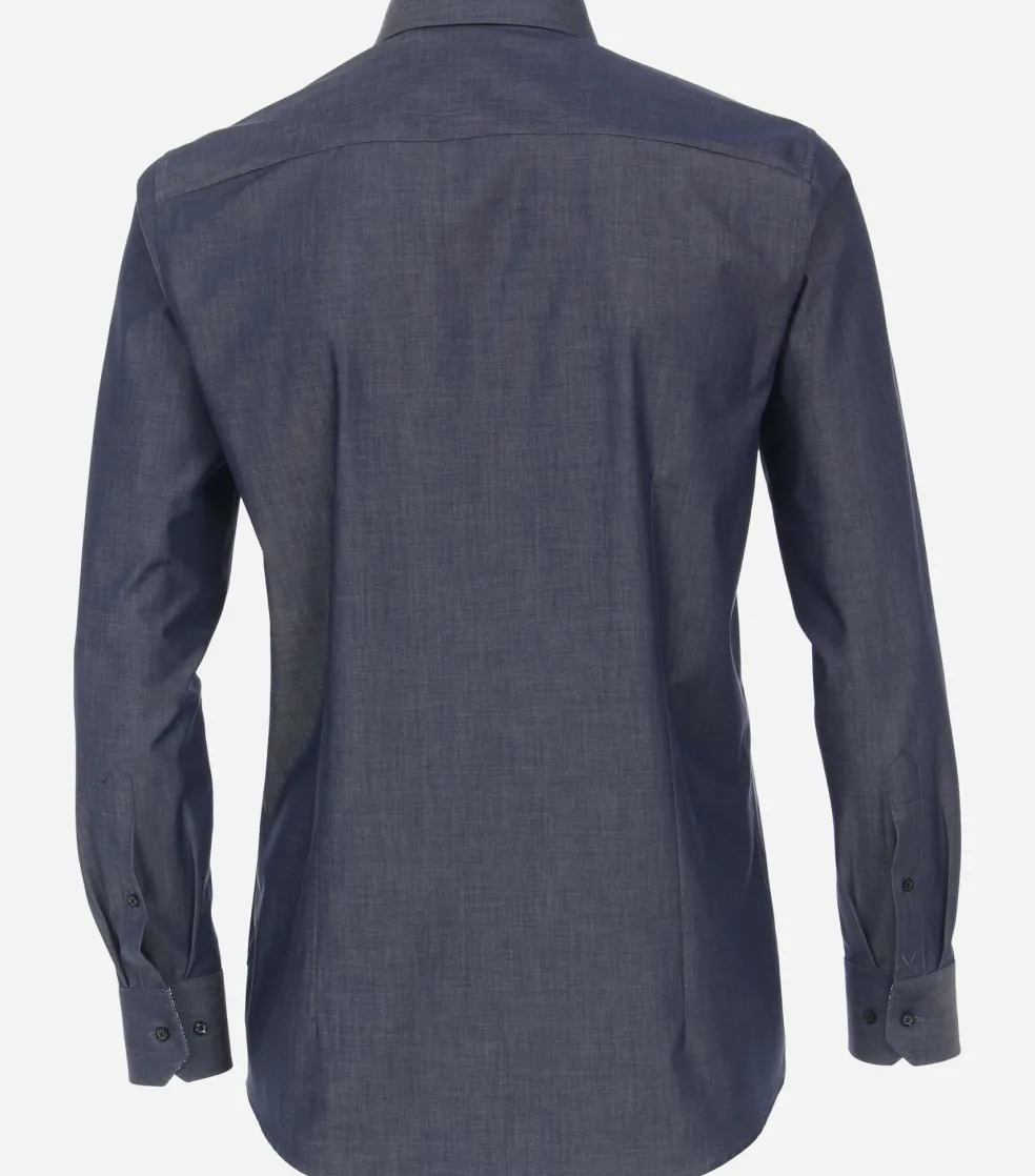 VENTI modern fit overhemd, twill, blauw
