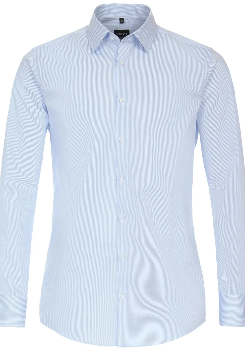 VENTI modern fit overhemd, twill, blauw gestreept