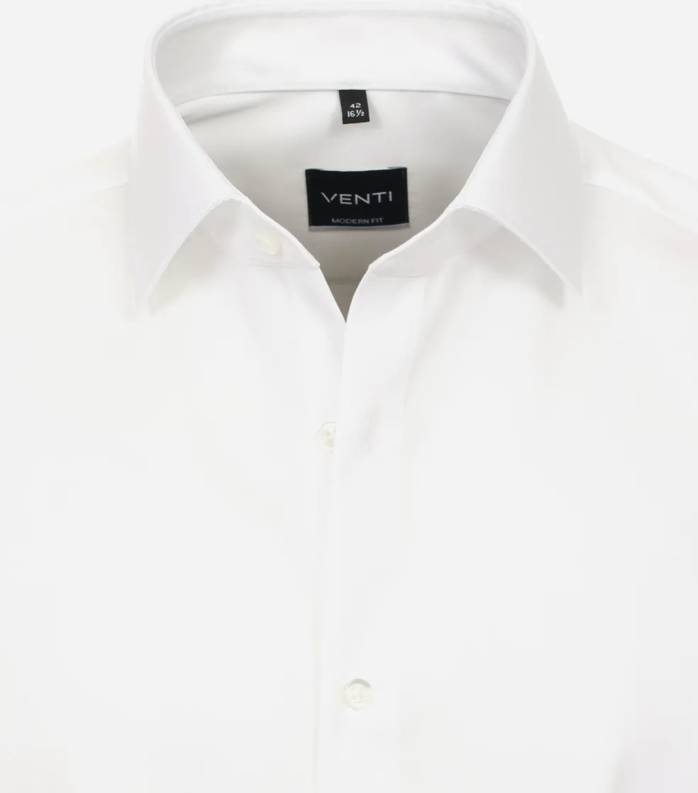 VENTI modern fit overhemd, twill, wit