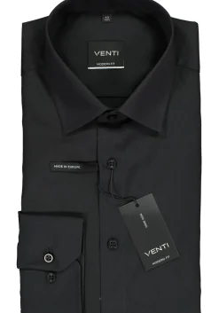 VENTI modern fit overhemd, zwart