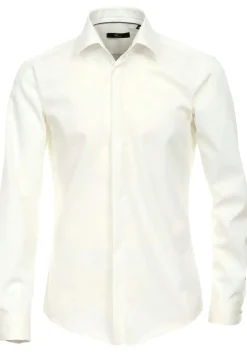 VENTI modern fit smoking overhemd, mouwlengte 72 cm, popeline, beige