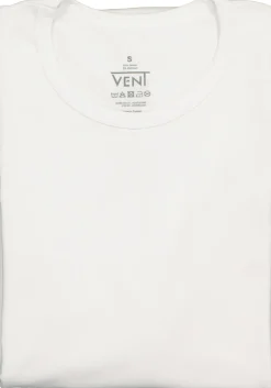 VENT strak model T-shirt O-hals (2-pack), wit