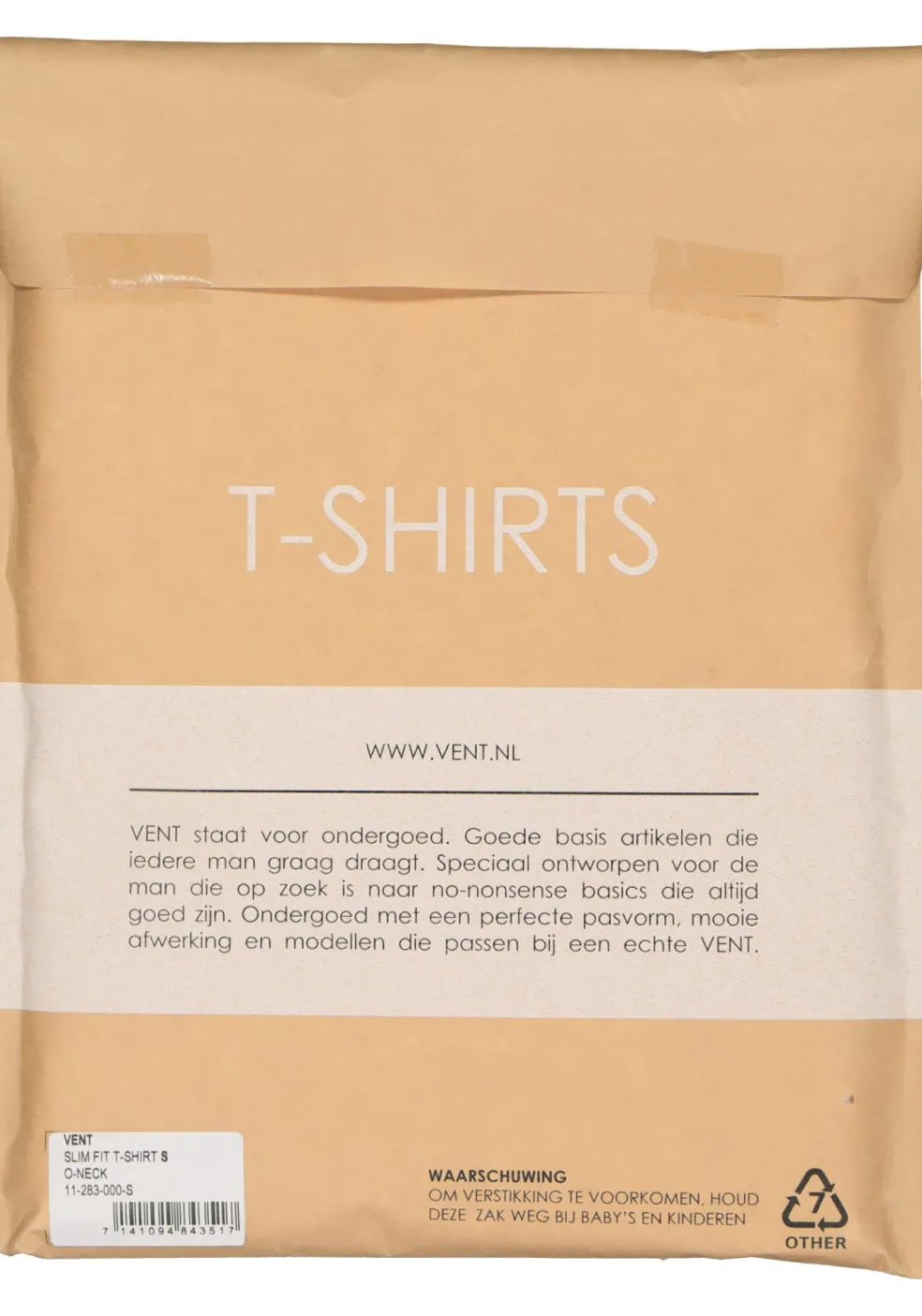 VENT strak model T-shirt O-hals (2-pack), wit