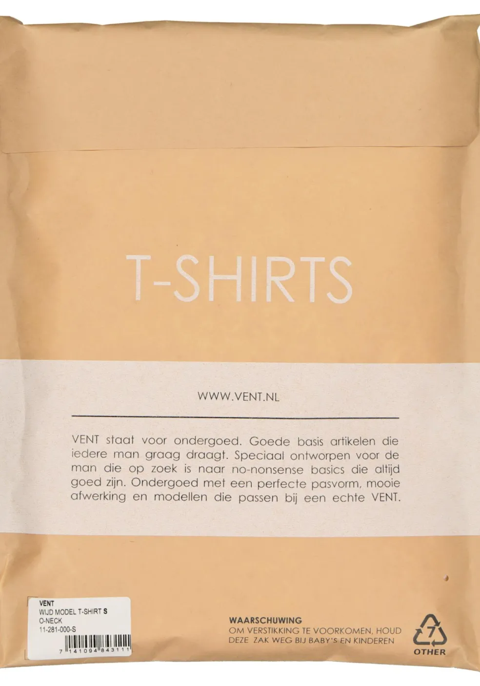 VENT wijd model T-shirt O-hals (2-pack), wit